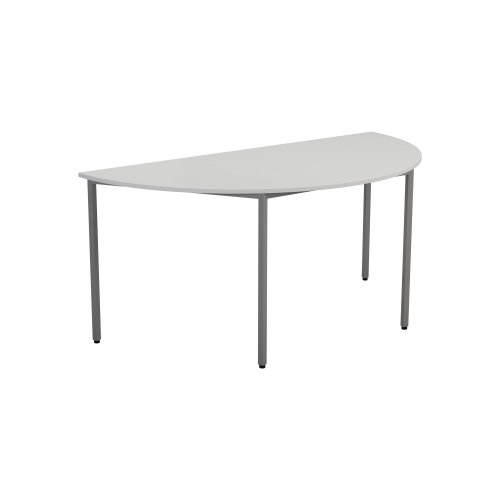 Semicircular Multipurpose Table 1600 X 800 White/Silver
