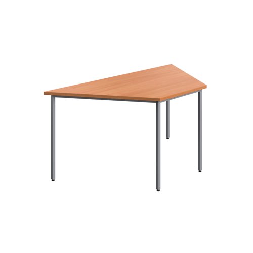 Trapezoidal Multi-purpose Table 1600 X 800 Beech/Silver