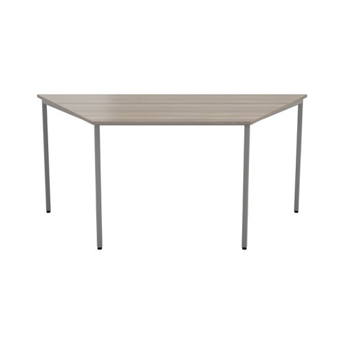 Trapezoidal Multi-purpose Table 1600 X 800 Grey Oak/Silver