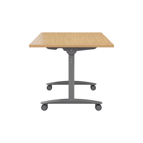 One Rectangular Tilting Table (FSC) 1200 X 800 Nova Oak/Silver