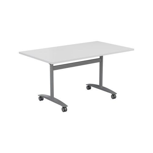 One Rectangular Tilting Table (FSC) 1400 X 700 White/Silver
