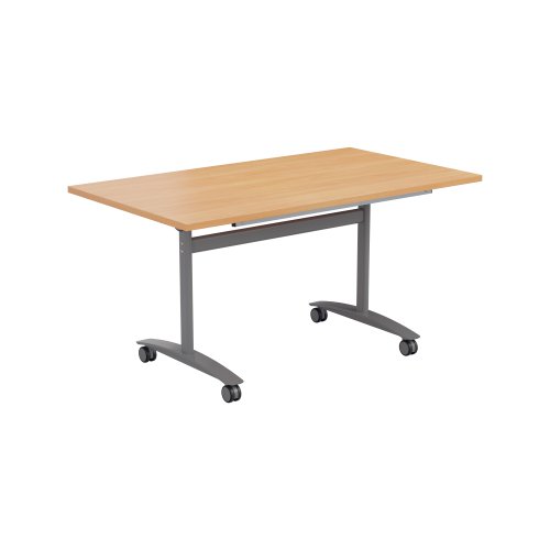 One Rectangular Tilting Table 1400 X 800 Beech/Silver