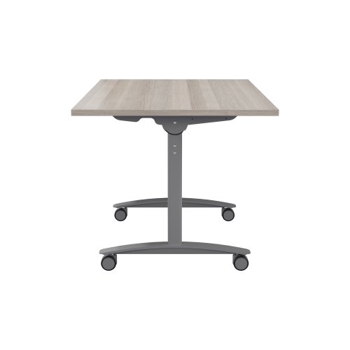 One Rectangular Tilting Table (FSC) 1400 X 800 Grey Oak/Silver