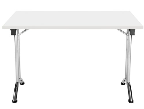 OUFT1270CRWH | The One Union Rectangular Folding Table is the perfect solution for anyone who needs a versatile table that can be easily moved and adjusted to fit their needs. This rectangular shaped tilting table features manual adjustment thumb wheels that allow you to tilt the top to the perfect angle for your needs. The table is also mobile, making it easy to move around any space. When not in use, it can be nested away for space-saving convenience. This makes it ideal for multi-functional rooms where space is at a premium. Additionally, the table has sturdy, secure feet that provide stability and support during use. Whether you need a table for work, play, or anything in between, the One Union Rectangular Folding Table is the perfect choice.