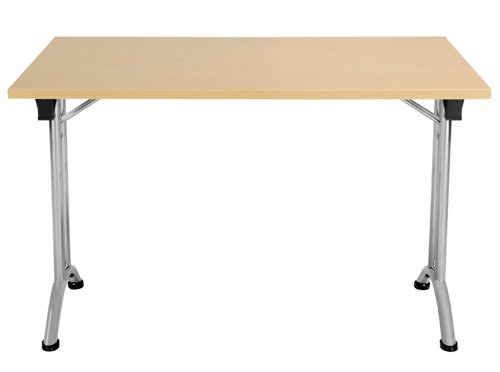 One Union Rectangular Folding Table (FSC) 1200 X 700 Nova Oak/Silver