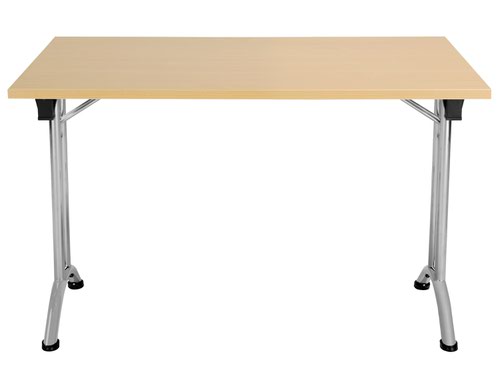 OUFT1280SVNO | The One Union Rectangular Folding Table is the perfect solution for anyone who needs a versatile table that can be easily moved and adjusted to fit their needs. This rectangular shaped tilting table features manual adjustment thumb wheels that allow you to tilt the top to the perfect angle for your needs. The table is also mobile, making it easy to move around any space. When not in use, it can be nested away for space-saving convenience. This makes it ideal for multi-functional rooms where space is at a premium. Additionally, the table has sturdy, secure feet that provide stability and support during use. Whether you need a table for work, play, or anything in between, the One Union Rectangular Folding Table is the perfect choice.
