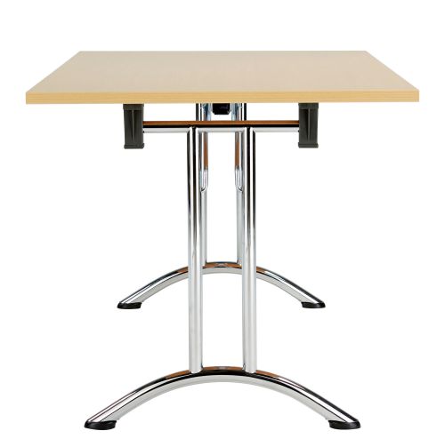 OUFT1280CRNO | The One Union Rectangular Folding Table is the perfect solution for anyone who needs a versatile table that can be easily moved and adjusted to fit their needs. This rectangular shaped tilting table features manual adjustment thumb wheels that allow you to tilt the top to the perfect angle for your needs. The table is also mobile, making it easy to move around any space. When not in use, it can be nested away for space-saving convenience. This makes it ideal for multi-functional rooms where space is at a premium. Additionally, the table has sturdy, secure feet that provide stability and support during use. Whether you need a table for work, play, or anything in between, the One Union Rectangular Folding Table is the perfect choice.