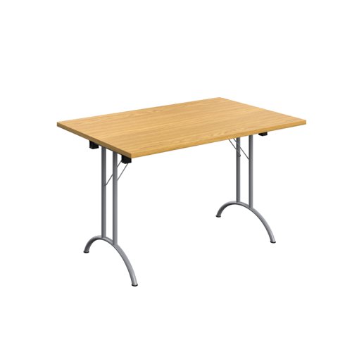 One Union Rectangular Folding Table 1200 X 800 Nova Oak/Silver