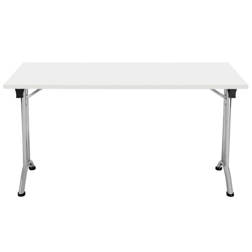 One Union Rectangular Folding Table (FSC) 1400 X 800 White/Silver