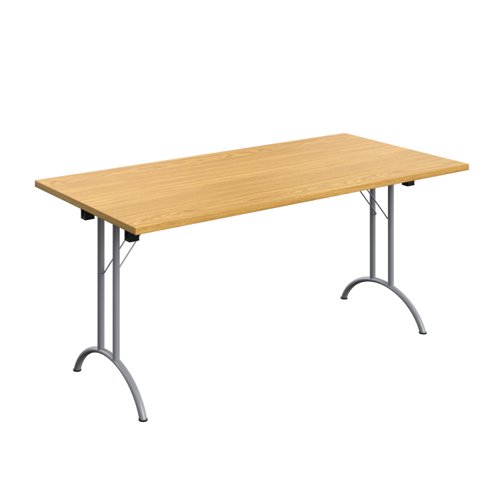OUFT1680SVNO | The One Union Rectangular Folding Table is the perfect solution for anyone who needs a versatile table that can be easily moved and adjusted to fit their needs. This rectangular shaped tilting table features manual adjustment thumb wheels that allow you to tilt the top to the perfect angle for your needs. The table is also mobile, making it easy to move around any space. When not in use, it can be nested away for space-saving convenience. This makes it ideal for multi-functional rooms where space is at a premium. Additionally, the table has sturdy, secure feet that provide stability and support during use. Whether you need a table for work, play, or anything in between, the One Union Rectangular Folding Table is the perfect choice.