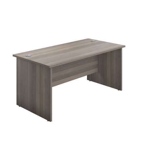 Panel Rectangular Desk: 600mm Deep 1200X600 Grey Oak