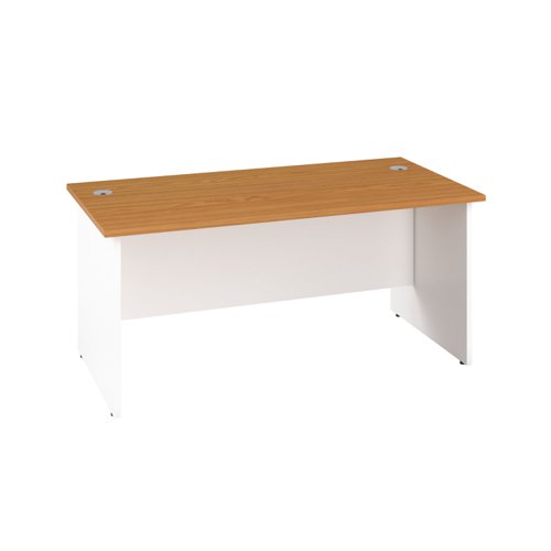 Panel Rectangular Desk: 600mm Deep 1400X600 Nova Oak/White