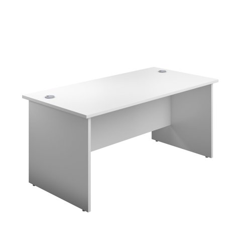 Panel Rectangular Desk: 600mm Deep 1400X600 White