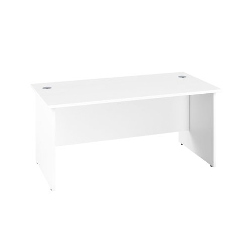 Panel Rectangular Desk: 600mm Deep 1400X600 White/White