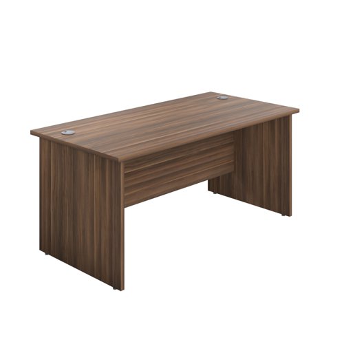 Panel Rectangular Desk: 800mm Deep 1400X800 Dark Walnut
