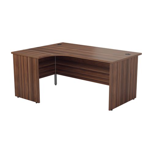 1600X1200 Panel Left Hand Radial Desk Dark Walnut