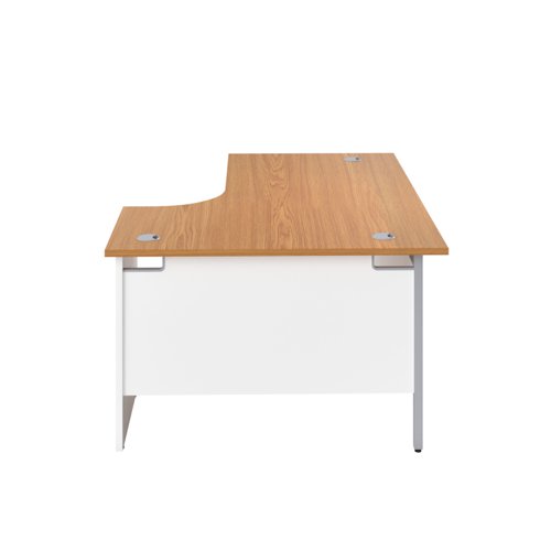 Panel Right Hand Radial Desk 1600X1200 Nova Oak/White