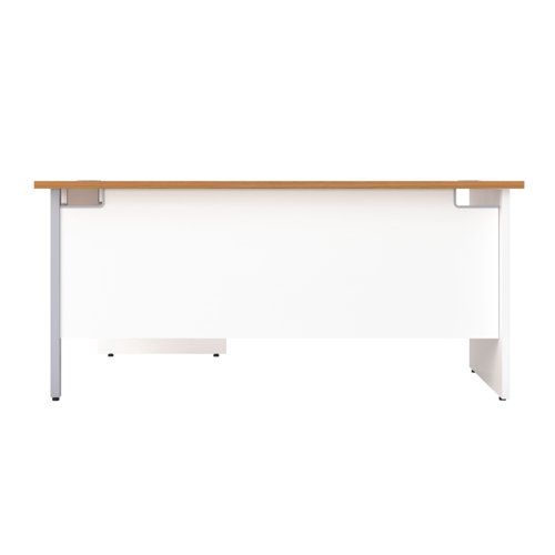 Panel Right Hand Radial Desk 1600X1200 Nova Oak/White