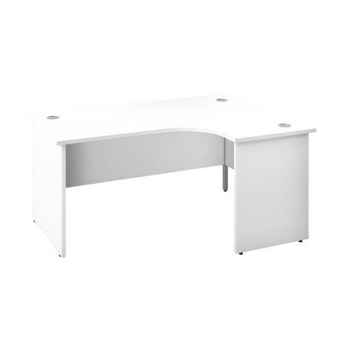 Panel Right Hand Radial Desk 1600X1200 White/White