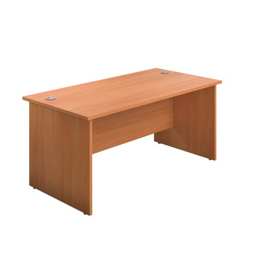 Panel Rectangular Desk: 600mm Deep 1600X600 Beech
