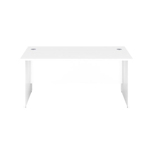 Panel Rectangular Desk: 800mm Deep 1600X800 White/White