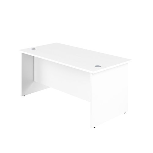 Panel Rectangular Desk: 800mm Deep 1600X800 White/White