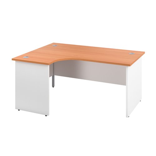 Panel Left Hand Radial Desk 1800X1200 Beech/White