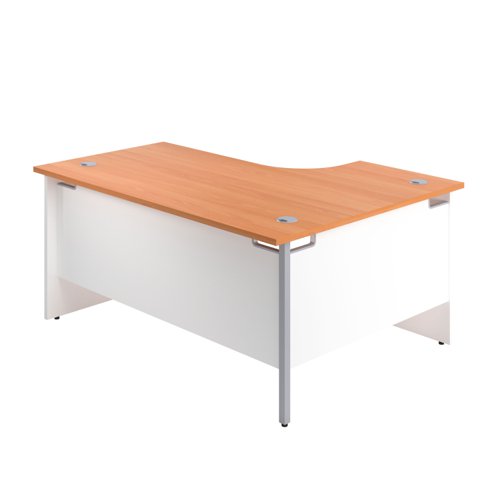 PAN1812LHRADBEWH Panel Left Hand Radial Desk 1800X1200 Beech/White