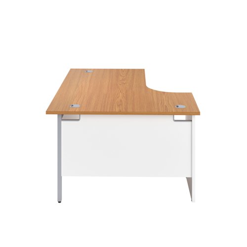 PAN1812LHRADNOWH Panel Left Hand Radial Desk 1800X1200 Nova Oak/White