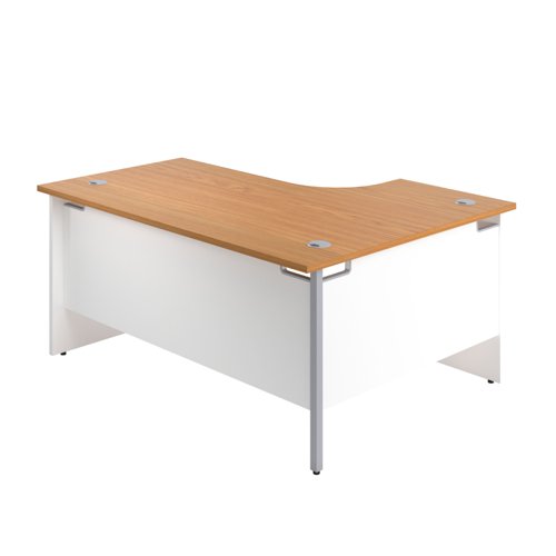 PAN1812LHRADNOWH Panel Left Hand Radial Desk 1800X1200 Nova Oak/White