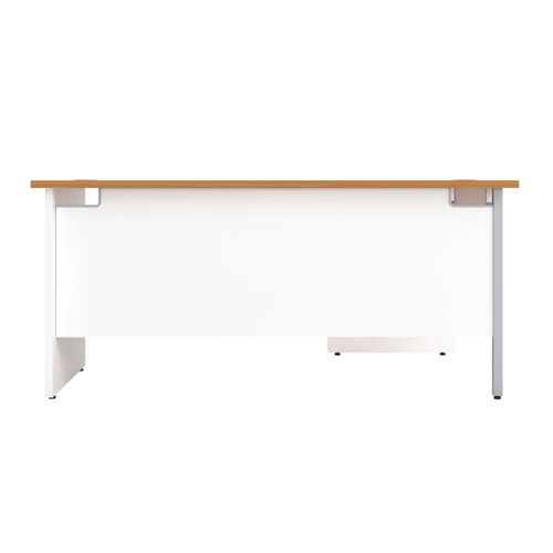 PAN1812LHRADNOWH Panel Left Hand Radial Desk 1800X1200 Nova Oak/White