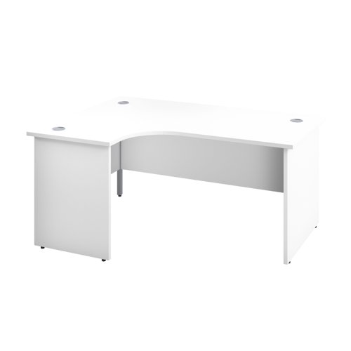 Panel Left Hand Radial Desk 1800X1200 White/White
