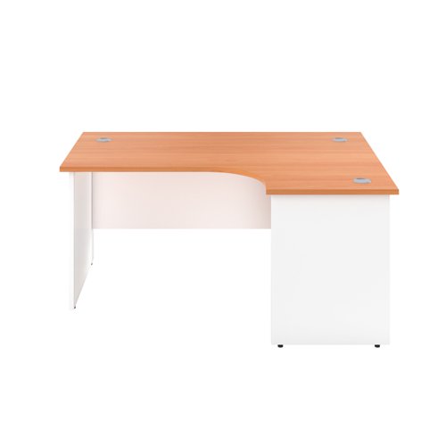 PAN1812RHRADBEWH Panel Right Hand Radial Desk 1800X1200 Beech/White