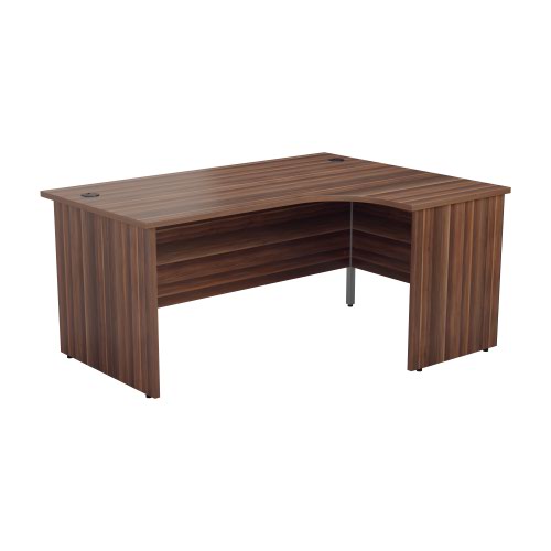 1800X1200 Panel Right Hand Radial Desk Beech + Desk High 3 Drawer Ped Dark Walnut