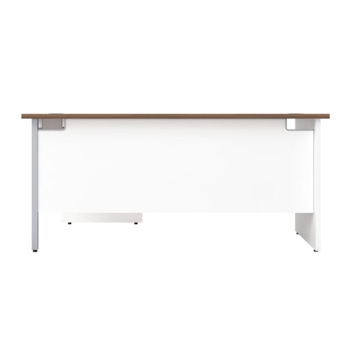 PAN1812RHRADDWWH Panel Right Hand Radial Desk 1800X1200 Dark Walnut/White