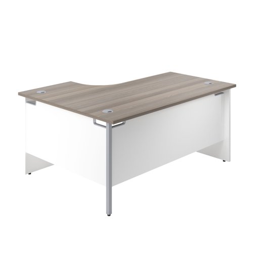 PAN1812RHRADGOWH Panel Right Hand Radial Desk 1800X1200 Grey Oak/White