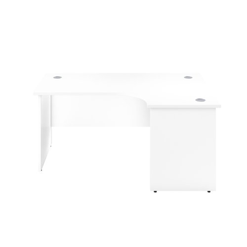 PAN1812RHRADWHWH Panel Right Hand Radial Desk 1800X1200 White/White