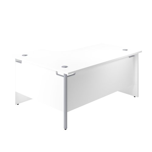 PAN1812RHRADWHWH Panel Right Hand Radial Desk 1800X1200 White/White