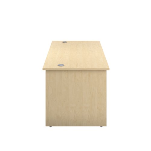 The Panel Rectangular Desk is the perfect addition to any modern office space. This sleek and stylish Rectangular office desk comes with white legs and modesty panels, giving it a clean and professional look. The desk also features contemporary panel design with integrated grey cable ports, making it easy to keep your workspace organised and clutter-free. The metal to metal fixings provide added strength and durability, ensuring that this desk will last for years to come. Additionally, the adjustable feet allow for easy levelling on uneven floors, making it a versatile and practical choice for any workspace. With its combination of style, functionality, and durability, the Panel Rectangular Desk is an excellent investment for any office.