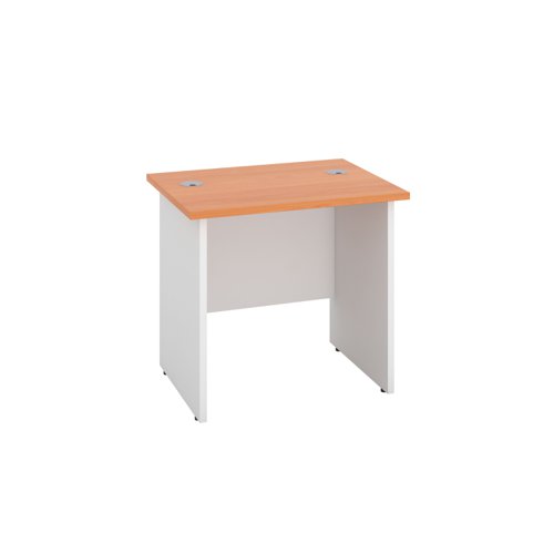 Panel Rectangular Desk: 600mm Deep 800X600 Beech/White