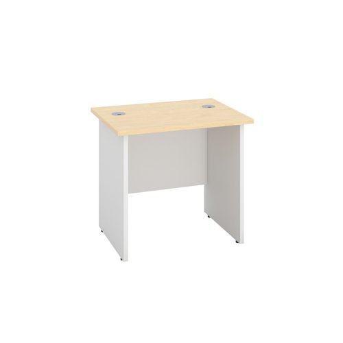 Panel Rectangular Desk: 600mm Deep 800X600 Maple/White