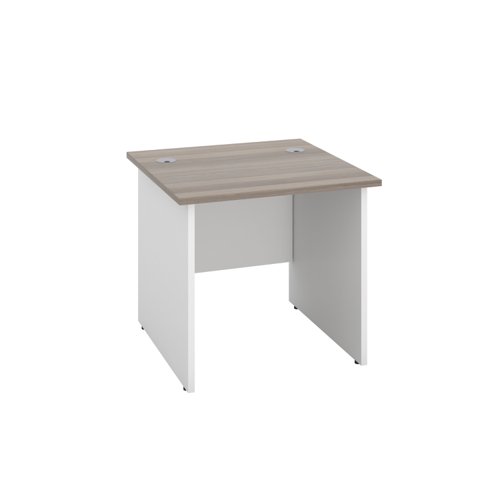 Panel Rectangular Desk: 800mm Deep 800X800 Grey Oak/White