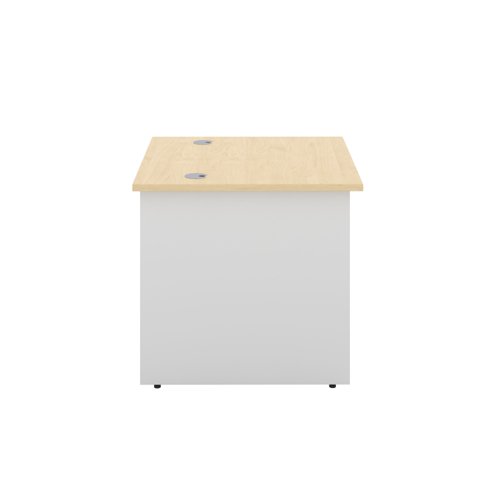 The Panel Rectangular Desk is the perfect addition to any modern office space. This sleek and stylish Rectangular office desk comes with white legs and modesty panels, giving it a clean and professional look. The desk also features contemporary panel design with integrated grey cable ports, making it easy to keep your workspace organised and clutter-free. The metal to metal fixings provide added strength and durability, ensuring that this desk will last for years to come. Additionally, the adjustable feet allow for easy levelling on uneven floors, making it a versatile and practical choice for any workspace. With its combination of style, functionality, and durability, the Panel Rectangular Desk is an excellent investment for any office.
