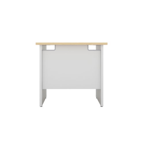 The Panel Rectangular Desk is the perfect addition to any modern office space. This sleek and stylish Rectangular office desk comes with white legs and modesty panels, giving it a clean and professional look. The desk also features contemporary panel design with integrated grey cable ports, making it easy to keep your workspace organised and clutter-free. The metal to metal fixings provide added strength and durability, ensuring that this desk will last for years to come. Additionally, the adjustable feet allow for easy levelling on uneven floors, making it a versatile and practical choice for any workspace. With its combination of style, functionality, and durability, the Panel Rectangular Desk is an excellent investment for any office.