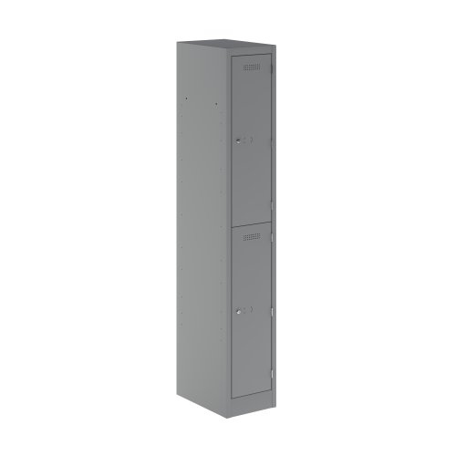 Primary 2 Door Single Locker Column Silver