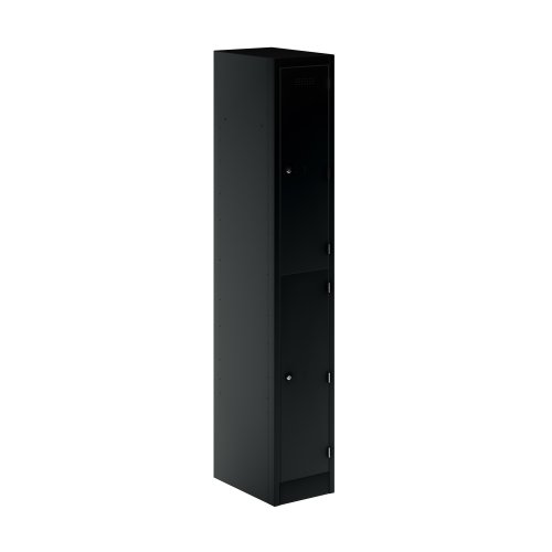 Primary 2 Door Single Locker Column Black