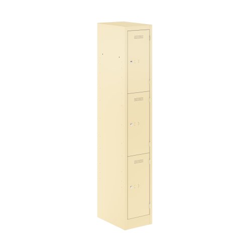 Primary 3 Door Single Locker Column Beige