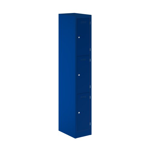 Primary 3 Door Single Locker Column Oxford Blue