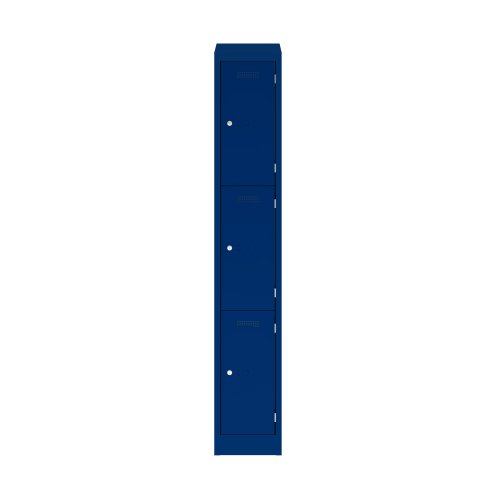 Primary 3 Door Single Locker Column Oxford Blue