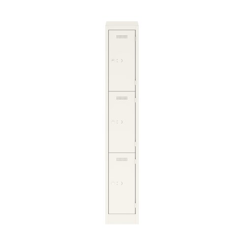 Primary 3 Door Single Locker Column Traffic White